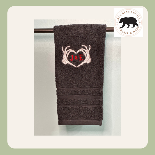 Skeleton Hand Heart Towel