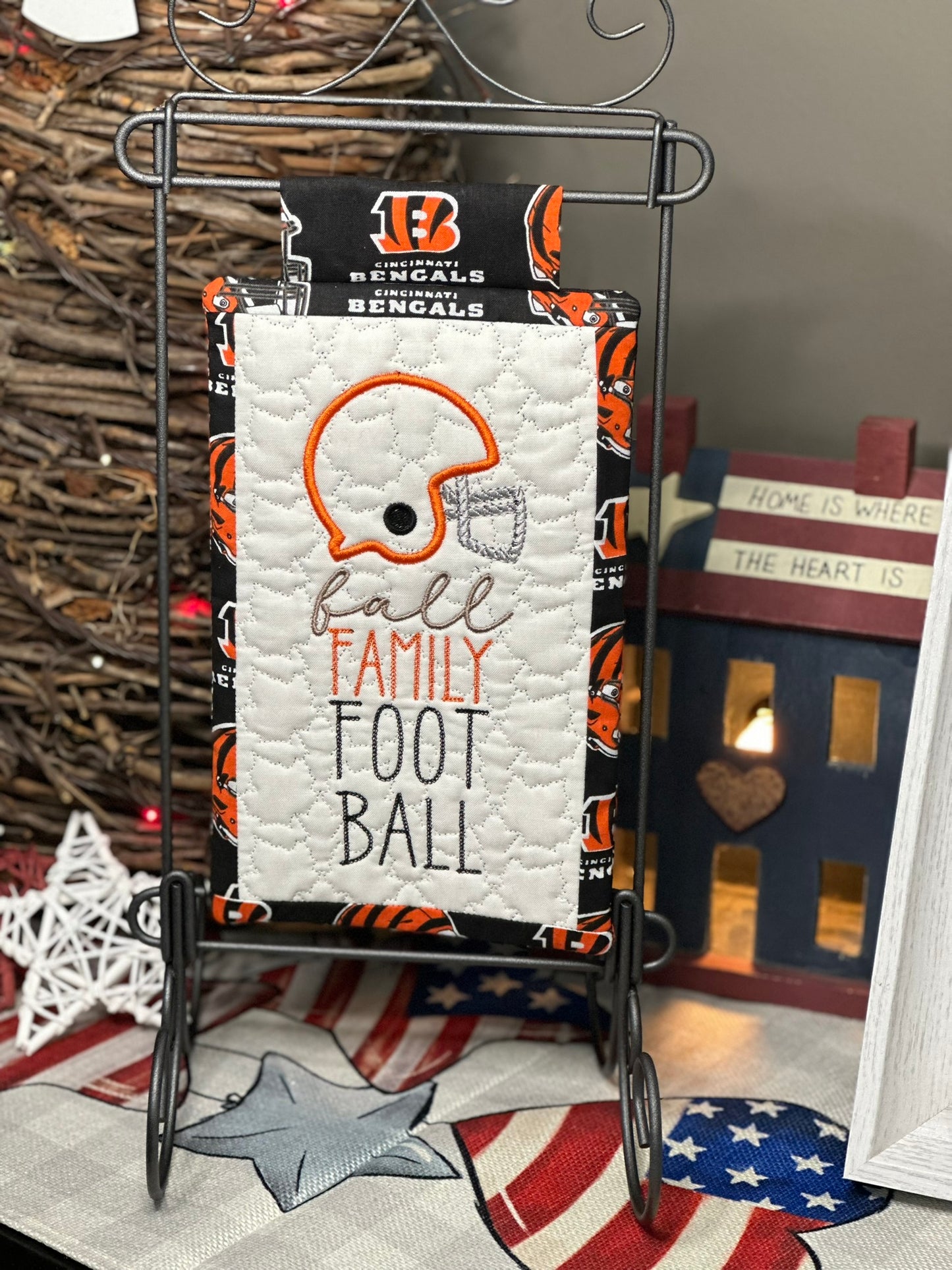 Cincinnati Bengals Mini Quilt